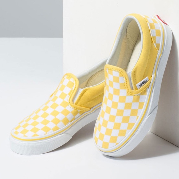 Vans Other - VANS Checkerboard Classic Slip-On Aspen Gold & True White Sneaker